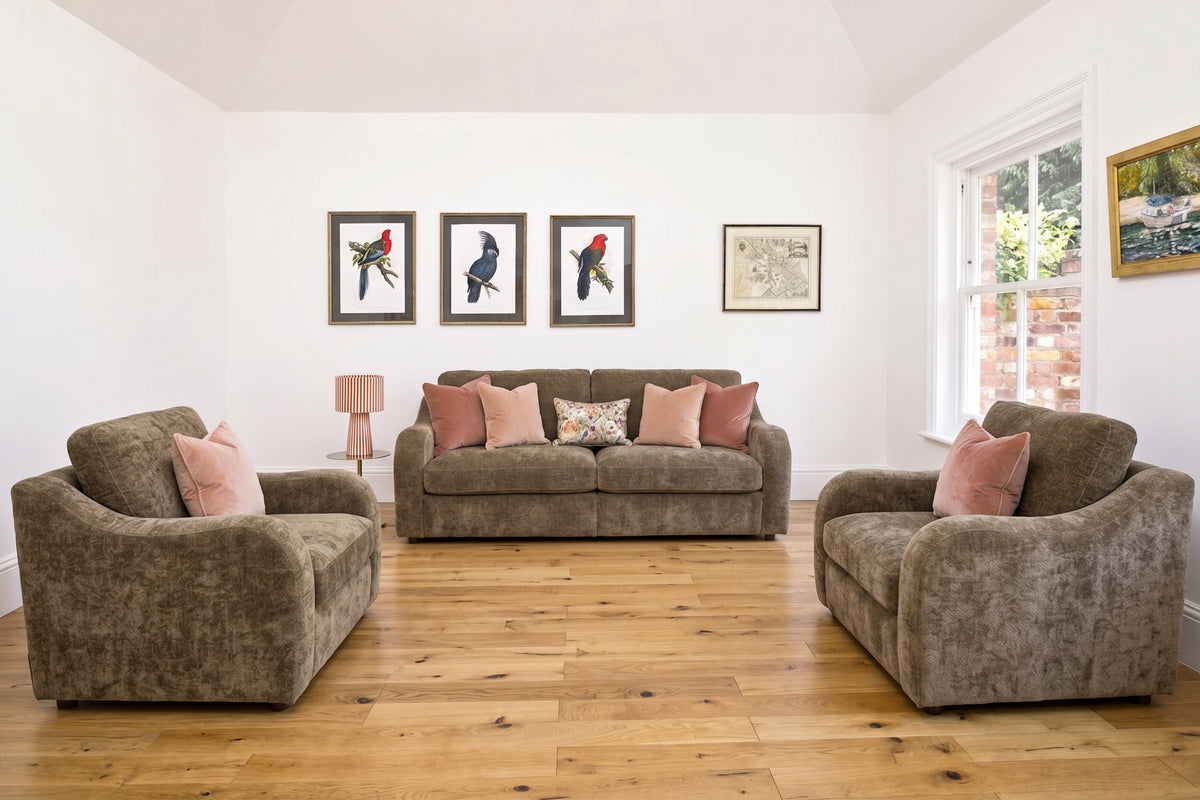 Slouch Sofa & Two Lounge Chairs