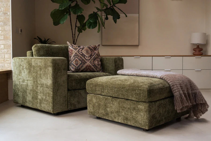 Knockout Lounge Armchair & Footstool